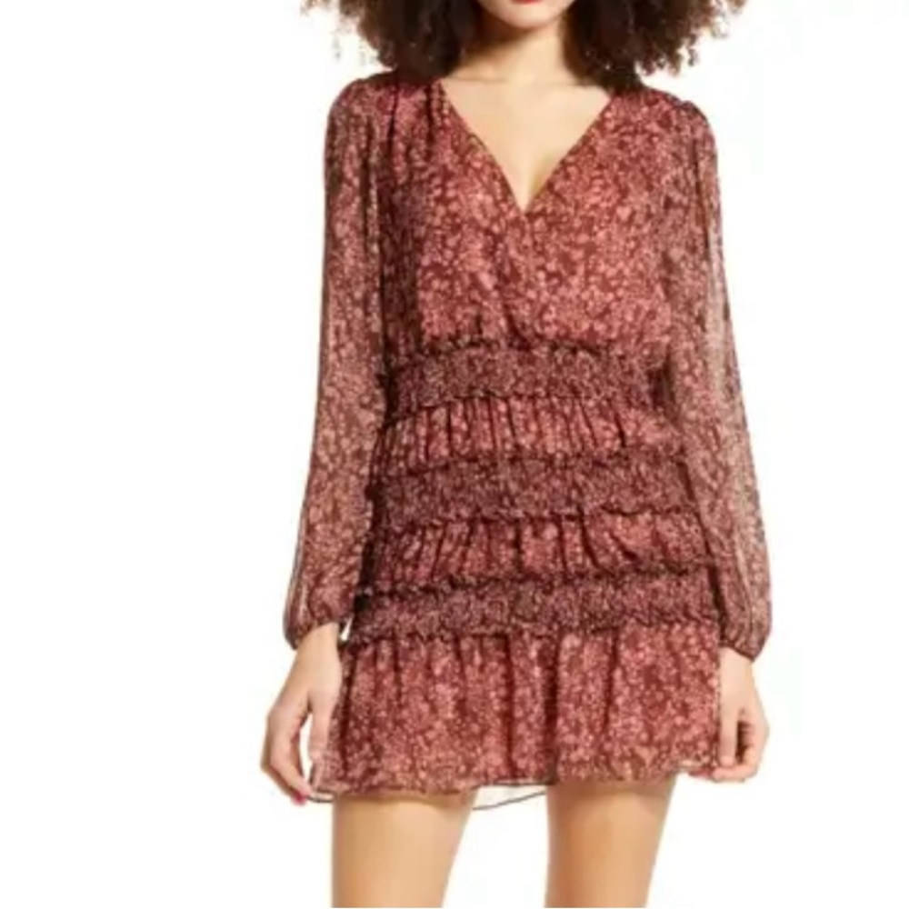 Nordstrom long sleeve floral midi dress           Size XS